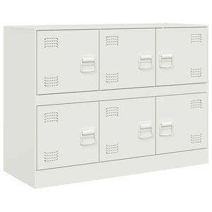 vidaXL Sideboard Weiß 99x39x73 cm Stahl