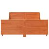 vidaXL Massivholzbett ohne Matratze Wachsbraun 120x190 cm Kiefernholz