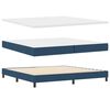 vidaXL Boxspringbett mit Matratze Blau 200 x 200 cm Polyester