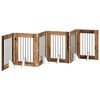 vidaXL Klappbares Hundetor mit St&auml;ndern 6 stk. Altholz 362 cm