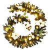vidaXL Weihnachtsgirlande mit LED-Lichtern Schwarz 2,7 m PVC