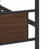 vidaXL Metallbett ohne Matratze Braun Eichen-Optik 200x200 cm