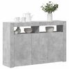 vidaXL Sideboard mit LED-Leuchten Betongrau 116x30x75 cm