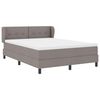 vidaXL Boxspringbett mit Matratze Taupe 160 x 200 cm Stoff