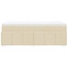vidaXL Boxspringbett mit Matratze Creme 80x200 cm Stoff
