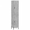 vidaXL Highboard Betongrau 34,5x34x180 cm Holzwerkstoff