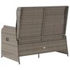 vidaXL Gartenbank Grau Poly-Rattan