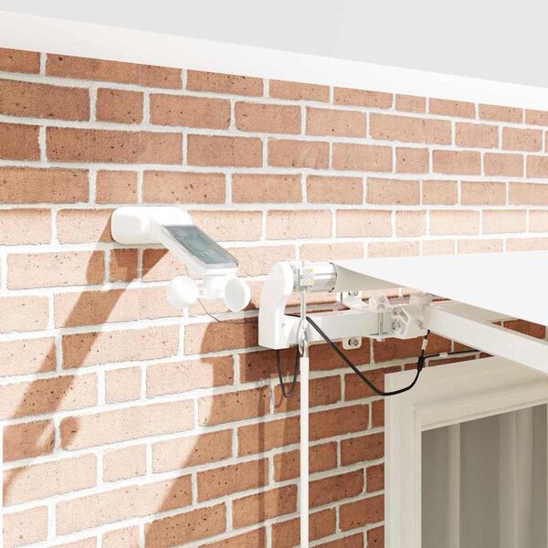 vidaXL Einziehbare Markise Wei&szlig; 300 x 250 cm Polyester und Metall