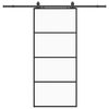 vidaXL Schiebet&uuml;r mit Beschlag Schwarz 90x205 cm ESG-Glas
