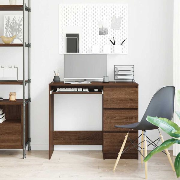 vidaXL Schreibtisch Braun Eichen-Optik 90x45x76 cm Holzwerkstoff