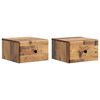 vidaXL Wandmontierter Nachttisch 2 stk. Altholz 34,5 x 33 x 20 cm
