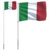 vidaXL Flagge Italiens mit Mast 5,5 m Aluminium