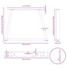 vidaXL Couchtischbeine V-Form 2 St&uuml;ck Schwarz 30x(30-31,3) cm Stahl