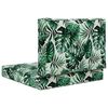 vidaXL Sofakissen f&uuml;r drau&szlig;en 2 pcs Blattmuster Polyester