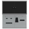 vidaXL Werkzeugschrank und Pegboard Set mit Regal 3 pcs Schwarz