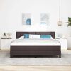 vidaXL Boxspringbett mit Matratze Dunkelbraun 180 x 200 cm Stoff