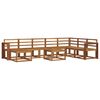 vidaXL Outdoor-Sofagarnitur 9 pcs Natur Massivholz Akazie
