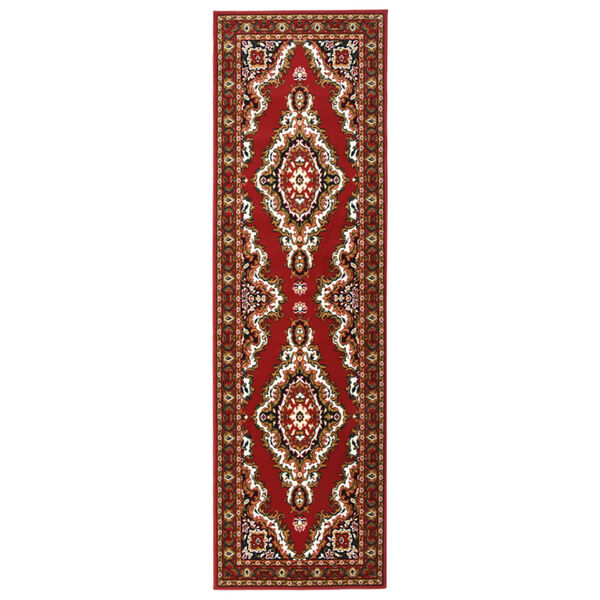 vidaXL Teppichl&auml;ufer BCF Orientalisch Rot 60x250 cm