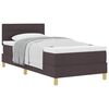 vidaXL Boxspringbett mit Matratze Dunkelbraun 90 x 200 cm Stoff