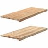 vidaXL Fensterb&auml;nke 2 Stk. Unbehandelt 100x40x2 cm Massivholz Eiche