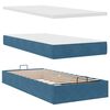 vidaXL Ottoman-Bett mit Matratze Dunkelblau 90x190 cm Samt