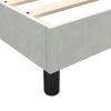 vidaXL Boxspringbett mit Matratze Hellgrau 80x220 cm Samt