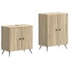 vidaXL 2-teiliges Badezimmer Schrank Set BREDA Sonoma-Eiche
