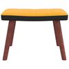 vidaXL Relaxsessel mit Hocker Senfgelb Samt und PVC