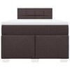 vidaXL Boxspringbett mit Matratze Dunkelbraun 120x190 cm Stoff