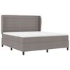 vidaXL Boxspringbett mit Matratze Taupe 180 x 200 cm Stoff