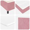 vidaXL Boxspringbett mit Matratze Rosa 190 x 90 cm Polyester