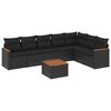 vidaXL Patio Sofa Set 8-Sitzer Black