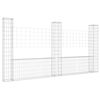 vidaXL Gabionenkorb U-Form mit 3 S&auml;ulen Eisen 260x20x150 cm