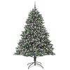 vidaXL K&uuml;nstlicher Weihnachtsbaum mit 300 LEDs mit St&auml;nder Gr&uuml;n 210 cm