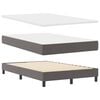 vidaXL Boxspringbett mit Matratze Grau 120 x 190 cm Kunstleder
