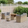 vidaXL Garten-Sofa-Set mit Kissen 8 pcs Beige und Hellgrau