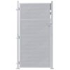 vidaXL Gartentor mit Schloss Silber 96 x 180 cm Edelstahl