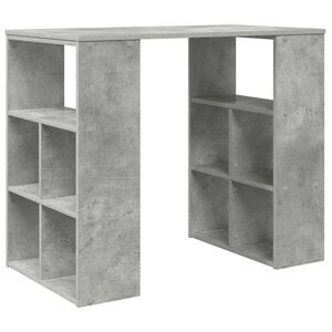 vidaXL Schreibtisch mit Regal Beton Grau 90 x 50 x 75 cm Holzwerkstoff