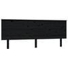 vidaXL Kopfteil Schwarz 204x6x82,5 cm Massivholz Kiefer