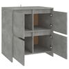 vidaXL Sideboards 2 Stk. Betongrau 70x41x75 cm Holzwerkstoff