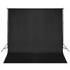 vidaXL Fotohintergrund-System 600 x 300 cm Schwarz