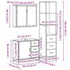vidaXL 3-tlg. Badmöbel-Set Braun Eichen-Optik Holzwerkstoff