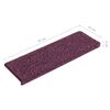 vidaXL Stufenmatten 15 Stk. 65 x 21 x 4 cm Dunkelviolett Rechteckiger Rand