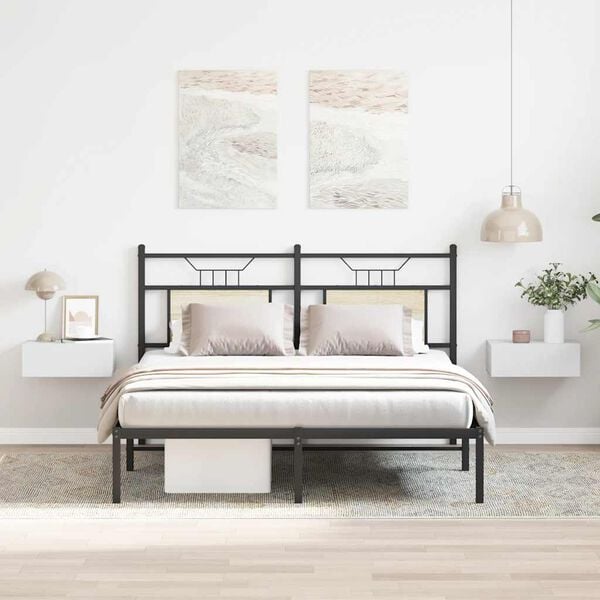 vidaXL Hängende Nachttische 2 Stk. Weiß 40x30x15 cm Holzwerkstoff