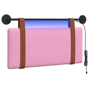 vidaXL H&auml;ngendes Kopfteil Mit LED Licht Rosa Antikes PU