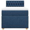 vidaXL Boxspringbett mit Matratze Blau 90x190 cm Stoff