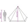 vidaXL Tipi-Familienzelt 6 Personen Braun Wasserdicht
