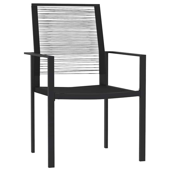 vidaXL 3-tlg. Garten-Essgruppe Schwarz