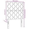vidaXL Kopfteil Grau 100 cm Stoff