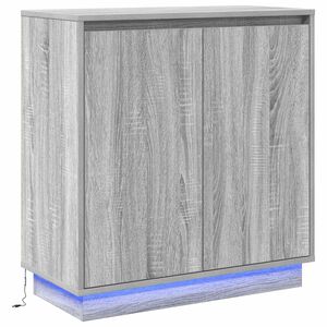 vidaXL LED-Sideboard f&uuml;r Graues Sonoma 71 x 34,5 x 75 cm
